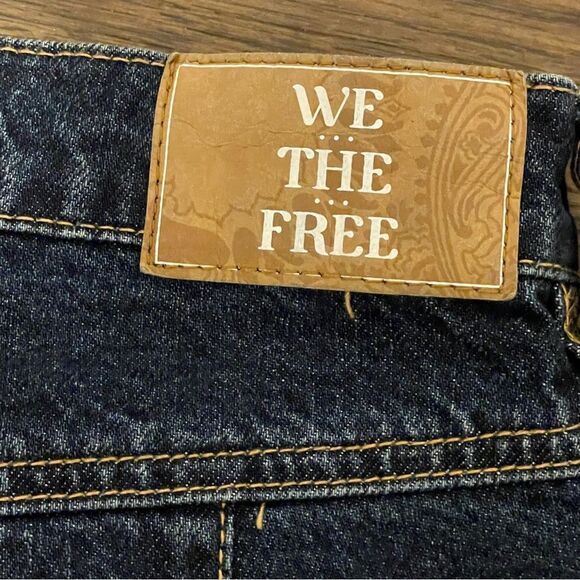We The Free Curvy Gia Wide Leg High Waist Jeans in Baltic Blue Size 31 - Picture 15 of 15